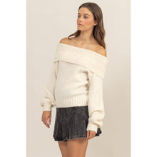 Load image into Gallery viewer, Decadent &amp; Dreamy Cream Two-fer Sweater
