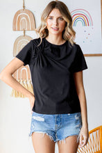 Load image into Gallery viewer, Twist &amp; Shout Knot Detail Short Sleeve Top
