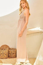 Load image into Gallery viewer, Desert Dreams Boho Lace Trim Jumpsuit
