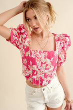 Load image into Gallery viewer, Pink Tropics Bustier Top
