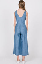 Load image into Gallery viewer, Retro Chic Chambray Tie-Front Jumpsuit
