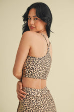 Load image into Gallery viewer, Cat Power Leopard Print Racerback Crop Tank/ Bralette
