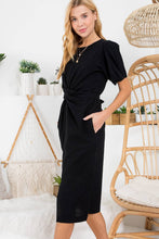 Load image into Gallery viewer, Chic &amp; Sweet Wrap-around Tie Midi Dress
