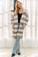 Load image into Gallery viewer, Decadent Draped Striped Cardigan
