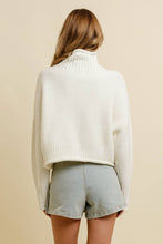Load image into Gallery viewer, Winter White Chunky Cream Turtleneck Sweater
