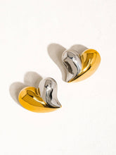 Load image into Gallery viewer, Atrial 18K Gold Silver Non-Tarnish Heart Studs
