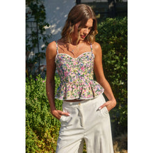 Load image into Gallery viewer, Wildflower Whimsy Peplum Top
