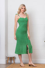 Load image into Gallery viewer, Green with Envy Crochet Fitted Dress
