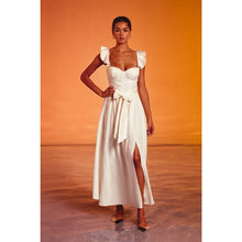 Load image into Gallery viewer, Heaven Sent Linen Blend Corset Flutter Dress
