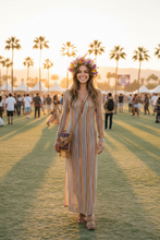 Load image into Gallery viewer, Boogie Nights Retro Long Sleeve Crochet Dress/ Coverup
