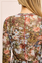 Load image into Gallery viewer, Perfect Petals Semi Sheer Long Sleeve Mesh Top (2 colors)
