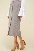 Load image into Gallery viewer, Business as Usual Plaid Pencil Skirt
