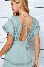 Load image into Gallery viewer, All the Frills Sage Dress
