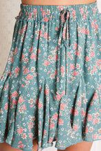 Load image into Gallery viewer, Tealin’ Floral Mini Skirt
