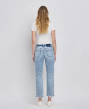 Load image into Gallery viewer, Stone Cold HIGH RISE DISTRESSED STRAIGHT JEANS
