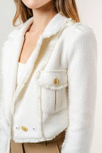 Load image into Gallery viewer, The Glow Up Moto Chic Tweed Blazer Jacket
