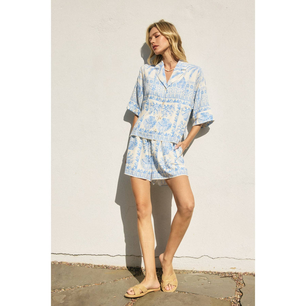 A Perfect Seascape Shirt & Shorts Set (sold separately)