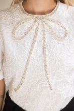 Load image into Gallery viewer, Get Frosted Winter Wonderland Bow Detail Jacquard Top
