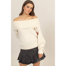 Load image into Gallery viewer, Decadent &amp; Dreamy Cream Two-fer Sweater
