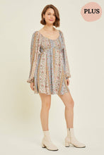 Load image into Gallery viewer, Sweet Smocked Printed Peasant Dress (Curvy Collection)
