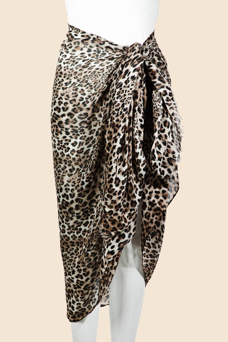 Wild Summer Jaguar Print Sarong