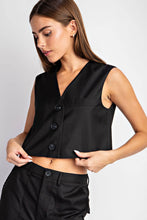 Load image into Gallery viewer, Modern Women Cropped Button Front Vest Top
