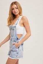 Load image into Gallery viewer, Casual Friday Raw Hem Short Overalls
