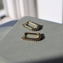 Load image into Gallery viewer, CZ Oval Hoops
