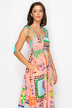 Load image into Gallery viewer, Retro Palm Springs Tropical Print Pocketed Maxi Dress
