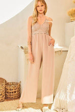 Load image into Gallery viewer, Desert Dreams Boho Lace Trim Jumpsuit
