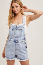 Load image into Gallery viewer, Casual Friday Raw Hem Short Overalls
