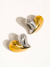 Load image into Gallery viewer, Atrial 18K Gold Silver Non-Tarnish Heart Studs
