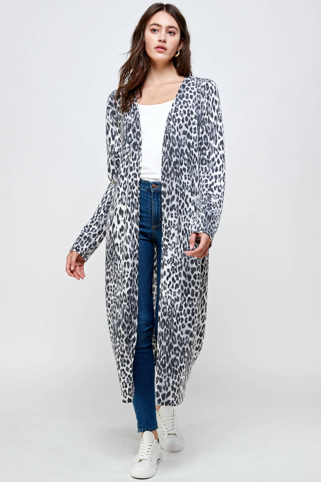 Wild about You Leopard Brushed Long Duster Cardigan (2 colors)