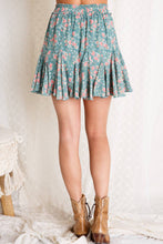 Load image into Gallery viewer, Tealin’ Floral Mini Skirt
