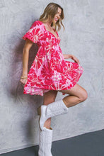 Load image into Gallery viewer, Pink Tropics Babydoll Dress
