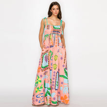 Load image into Gallery viewer, Retro Palm Springs Tropical Print Pocketed Maxi Dress
