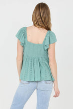 Load image into Gallery viewer, Got Eyes for You Eyelet Notch Front Top
