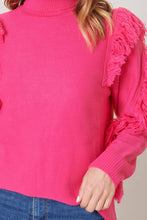 Load image into Gallery viewer, Fuschia Fringe Sweater
