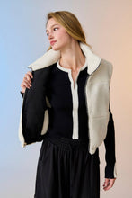 Load image into Gallery viewer, The Emily Reversible Contrast Sherpa Vest
