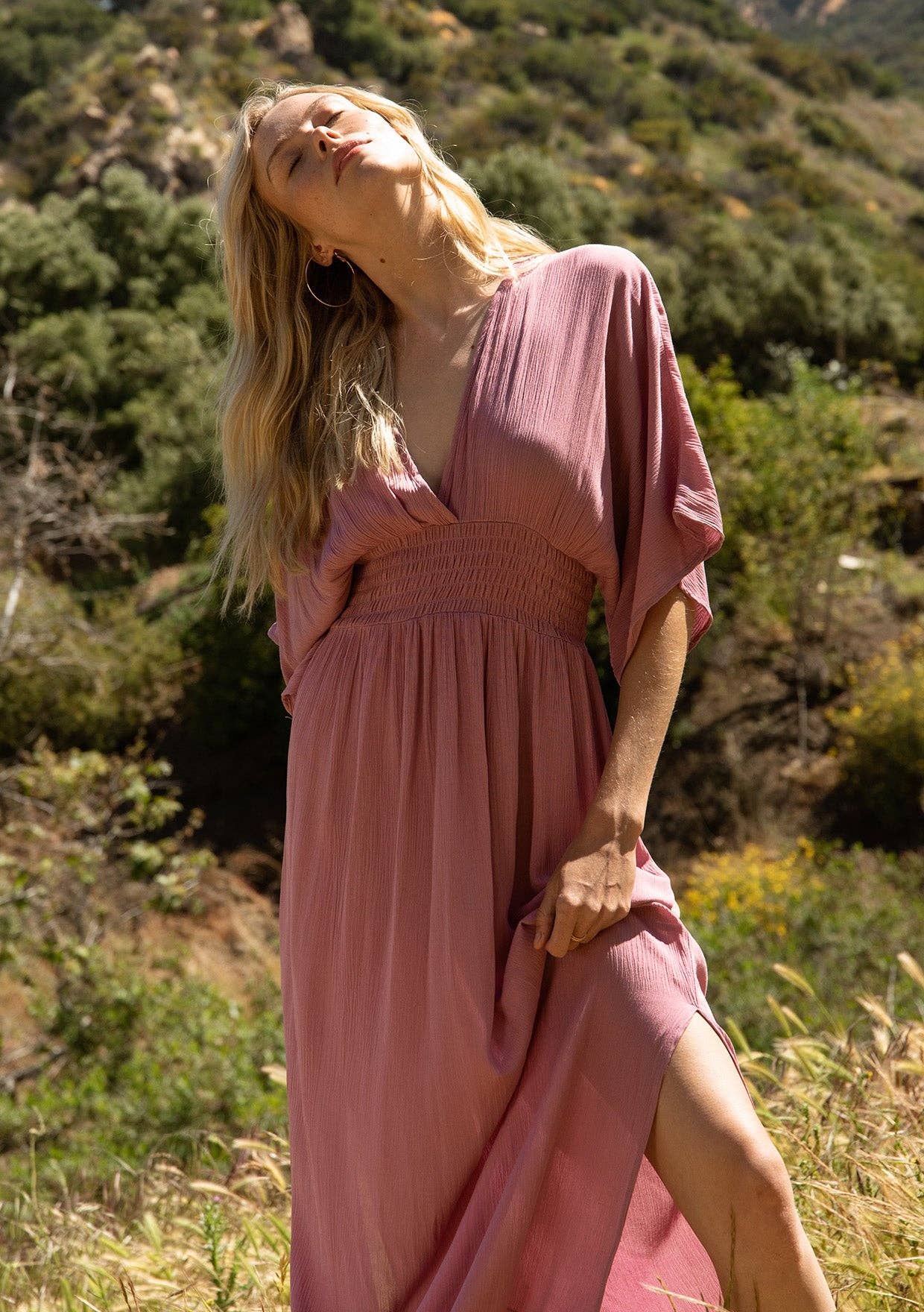 Bohemian Mauve Maxi Dress