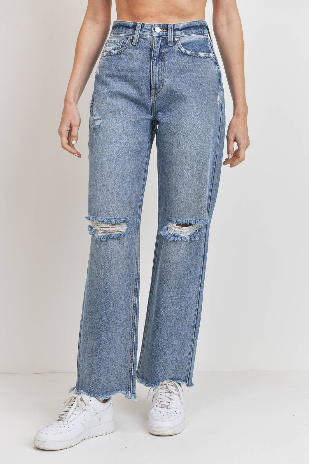 The Karissa Mid-Rise 90's Straight Jeans