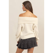 Load image into Gallery viewer, Decadent &amp; Dreamy Cream Two-fer Sweater
