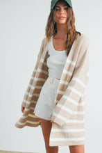 Load image into Gallery viewer, Cozy Elegance Striped Oversized Cardigan
