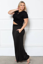 Load image into Gallery viewer, Busy Bee Ribbed Wide Leg Pants (Curvy Collection)
