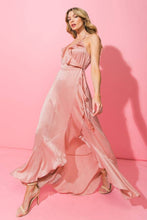 Load image into Gallery viewer, Make me Blush Satin Dress
