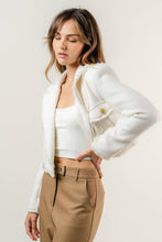 Load image into Gallery viewer, The Glow Up Moto Chic Tweed Blazer Jacket
