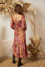 Load image into Gallery viewer, Sweet Tropics Smocked Midaxi Dress
