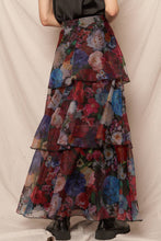 Load image into Gallery viewer, Winter Blooms Tiered Maxi Skirt
