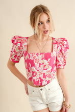 Load image into Gallery viewer, Pink Tropics Bustier Top
