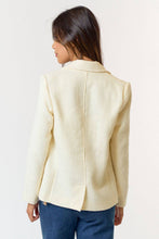 Load image into Gallery viewer, Touch of Elegance Tweed Ivory Blazer
